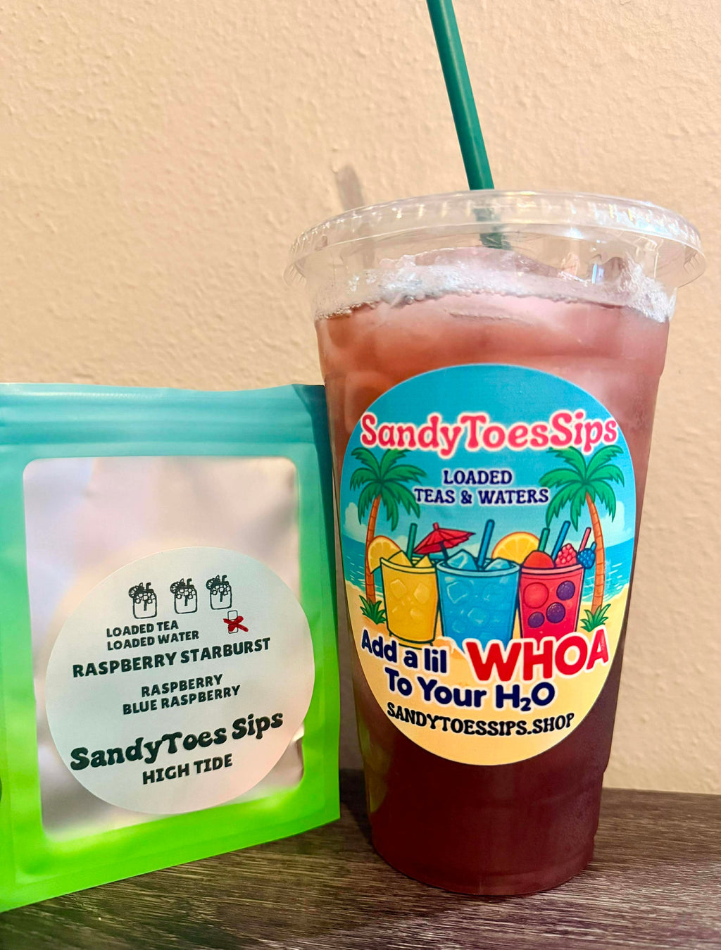 RASPBERRY STARBURST Loaded Tea or Loaded Water  Sugar Free Gluten Free