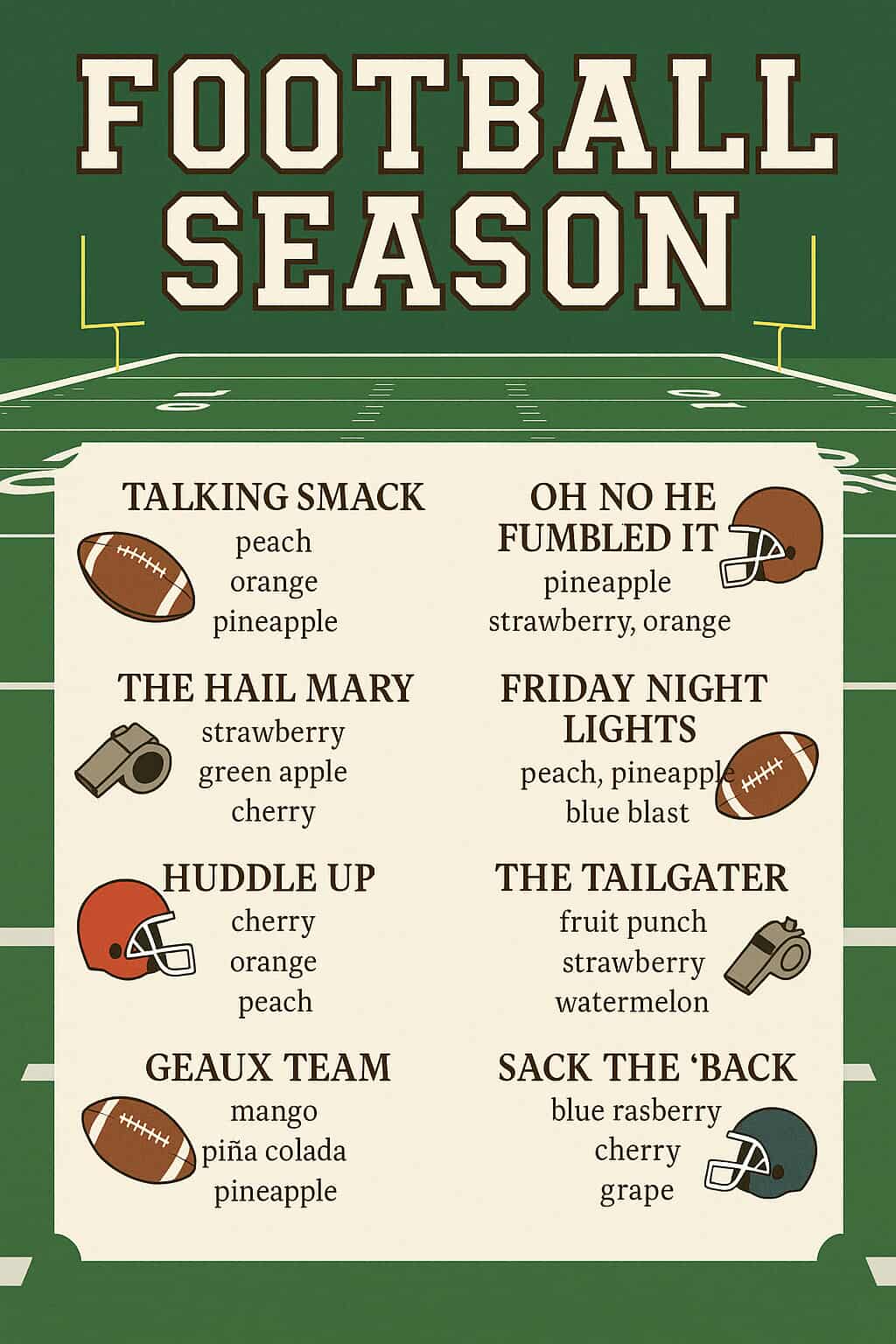 THE FOOTBALL MENU BUNDLE