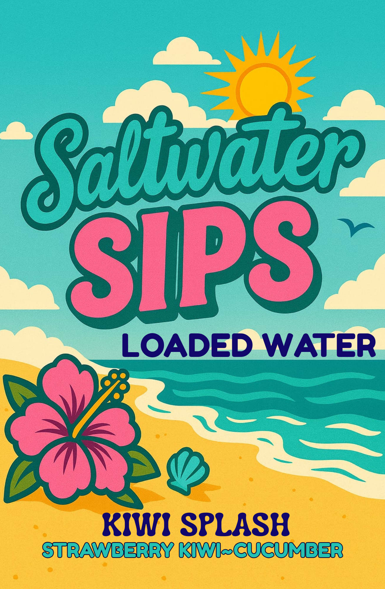 KIWI SPLASH Loaded Tea or Loaded Water  Sugar Free Gluten Free