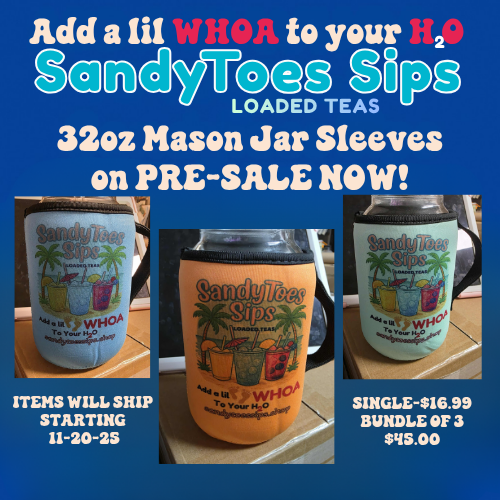 🏝️ SandyToes Sips 32oz Mason Jar Sleeves BUNDLE
