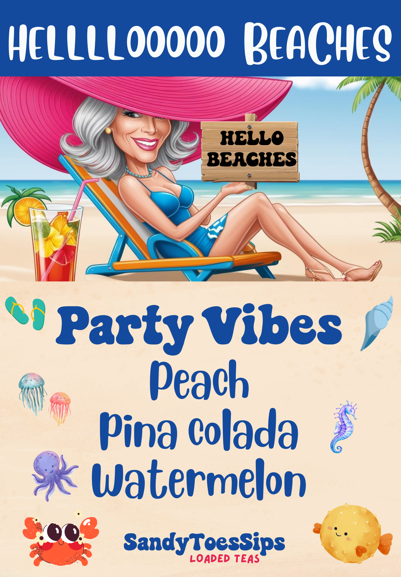 PARTY VIBES Loaded Tea or Loaded Water  Sugar Free Gluten Free