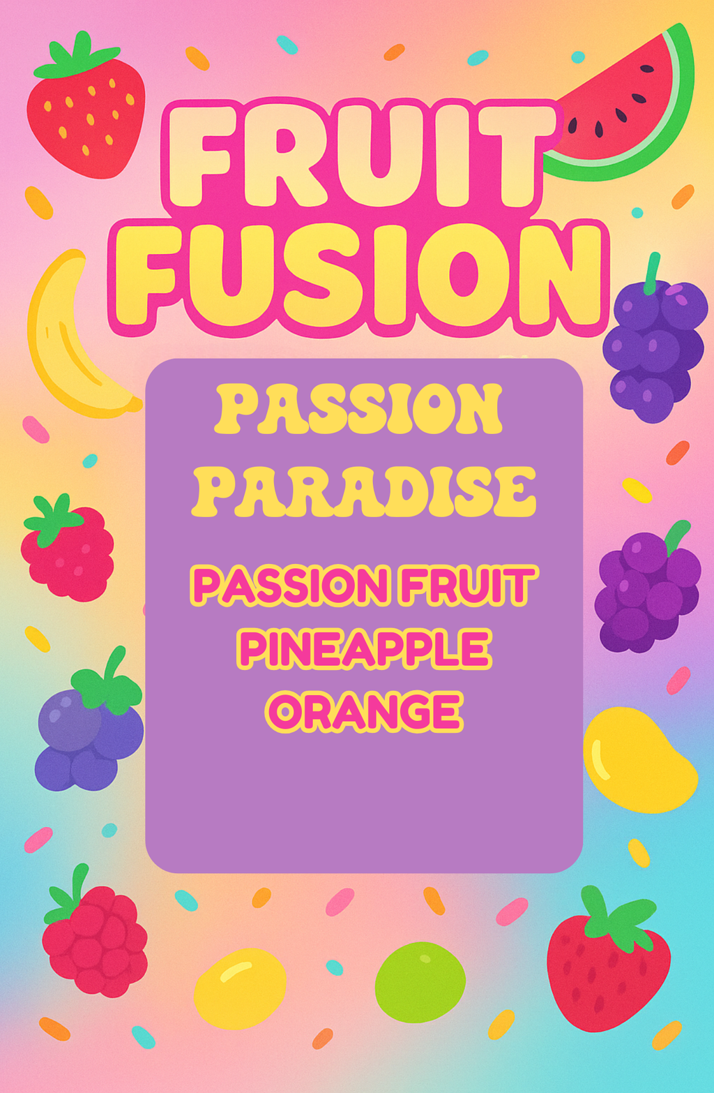 PASSION PARADISE Loaded Tea or Loaded Water  Sugar Free Gluten Free