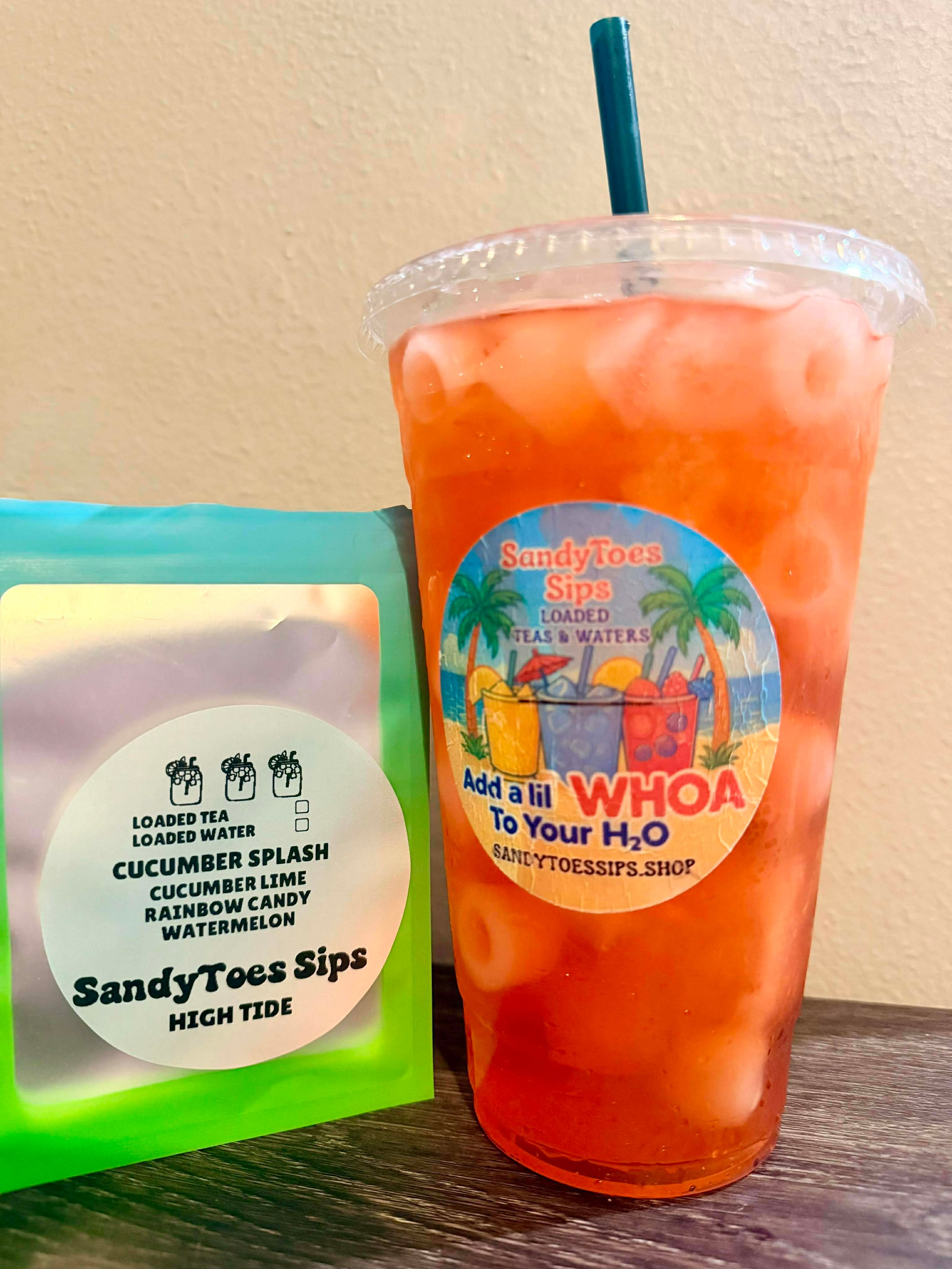 CUCUMBER SPLASH Loaded Tea or Loaded Water  Sugar Free Gluten Free