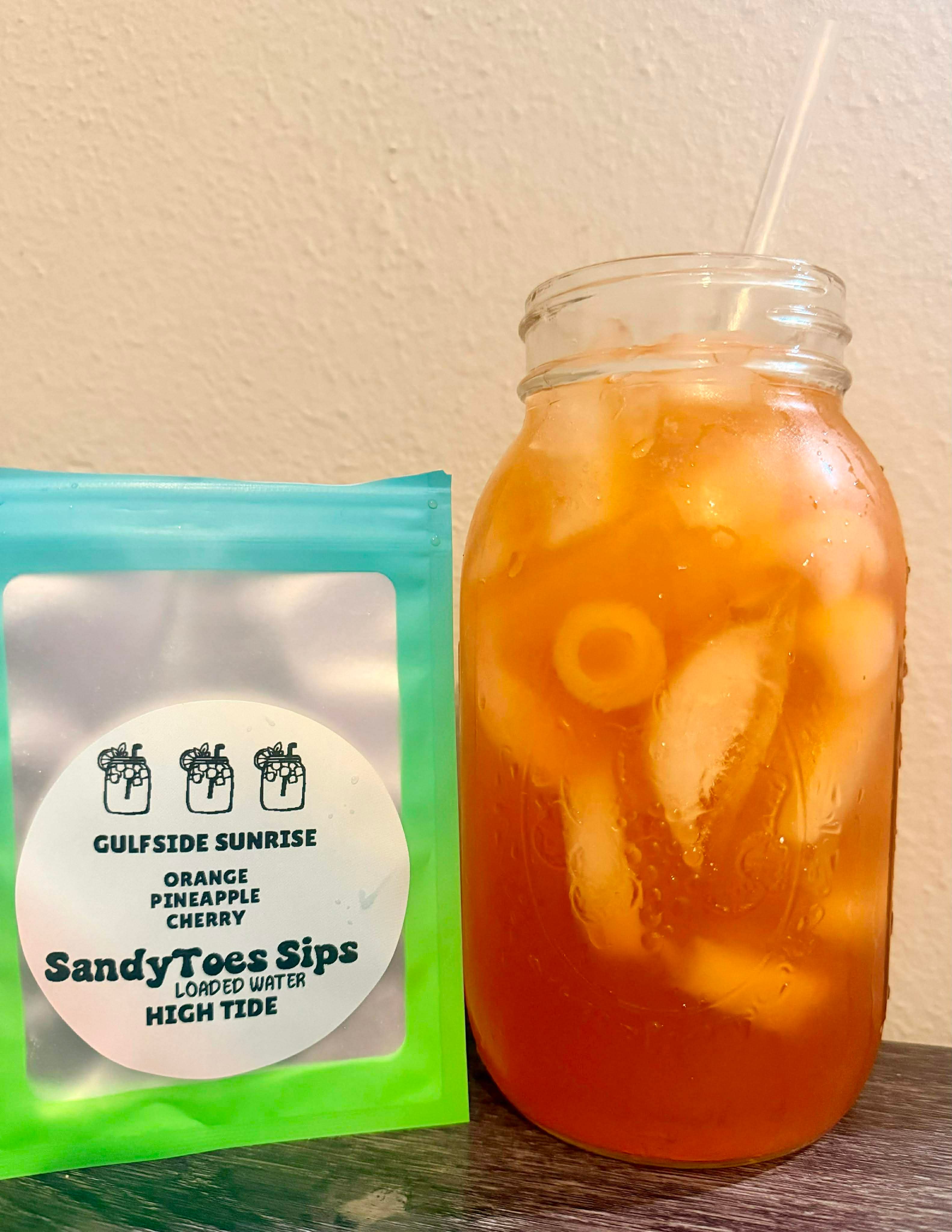 GULFSIDE SUNRISE Loaded Tea or Loaded Water  Sugar Free Gluten Free