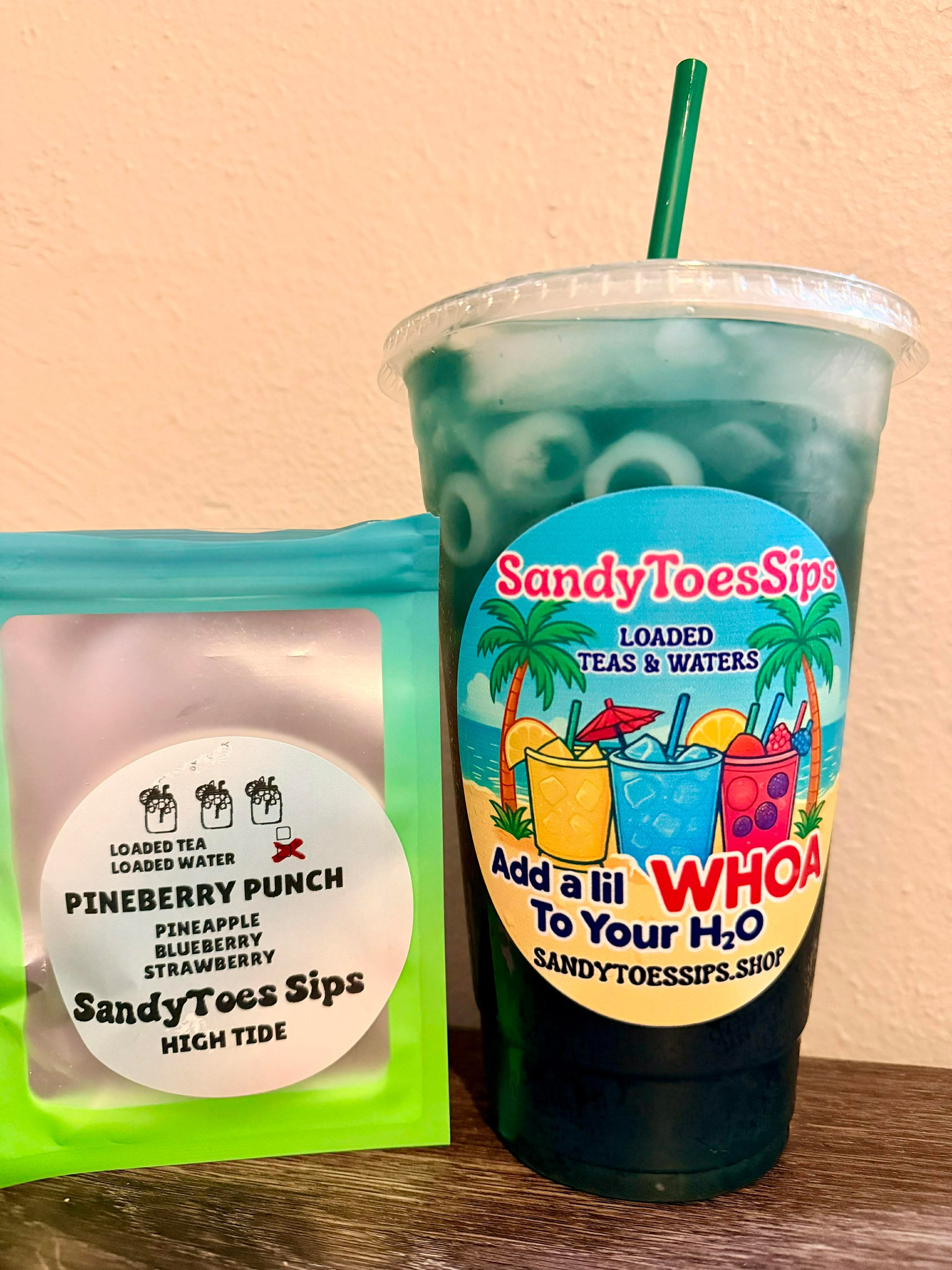 PINEBERRY PUNCH Loaded Tea or Loaded Water  Sugar Free Gluten Free