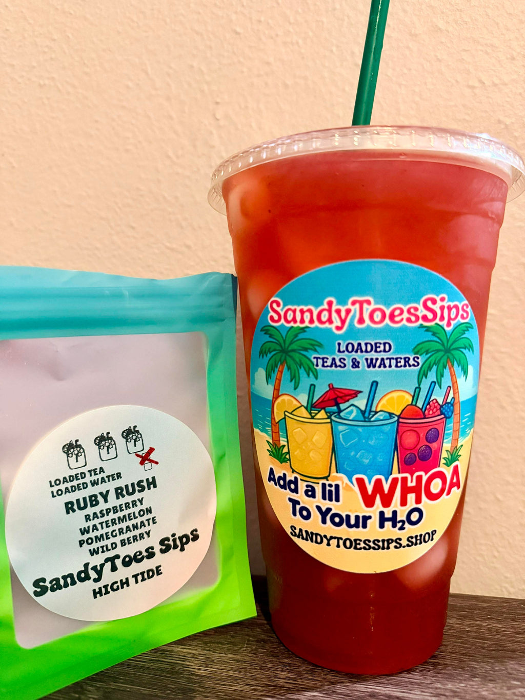 RUBY RUSH Loaded Tea or Loaded Water  Sugar Free Gluten Free