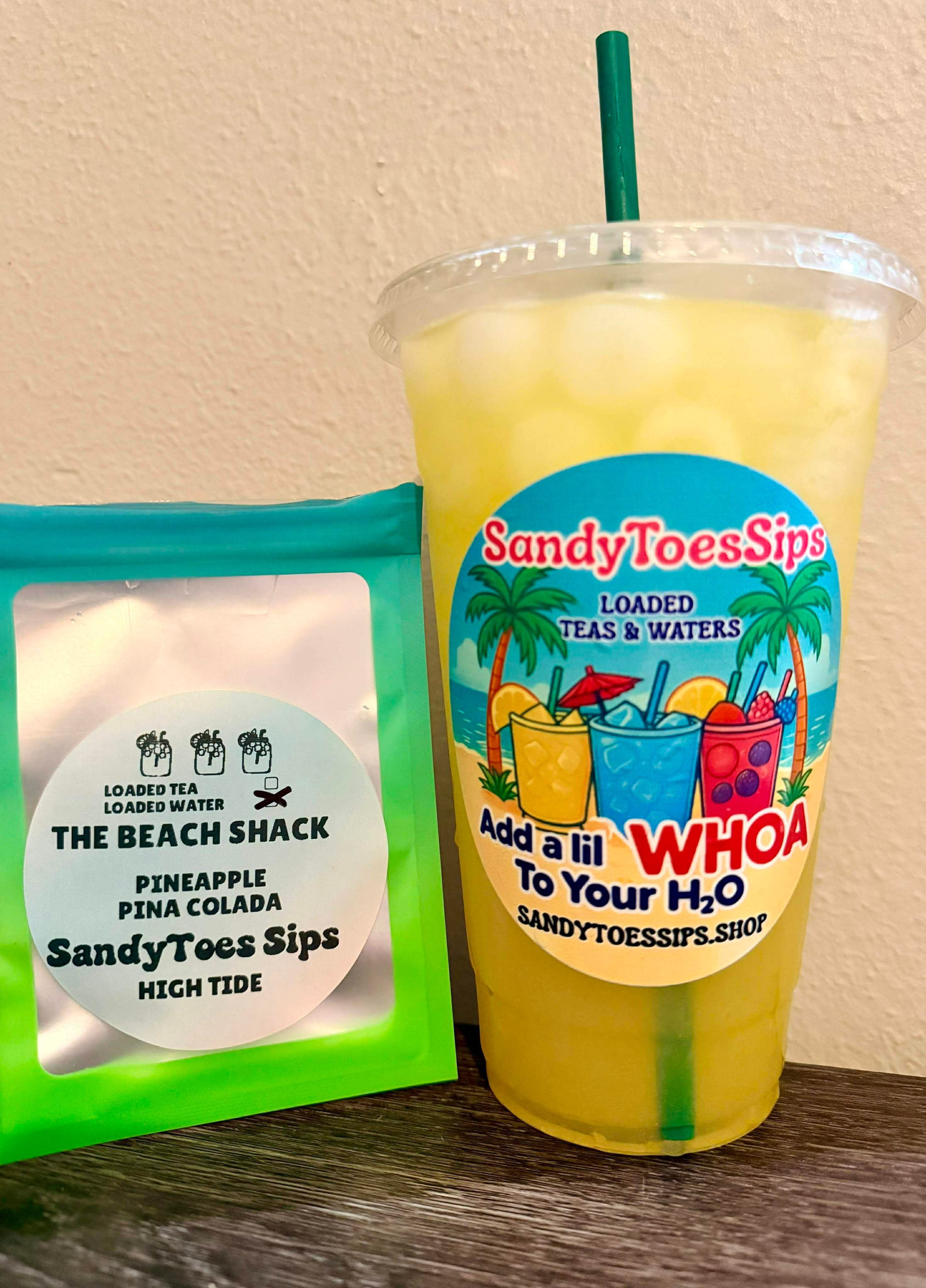 THE BEACH SHACK Loaded Tea or Loaded Water  Sugar Free Gluten Free