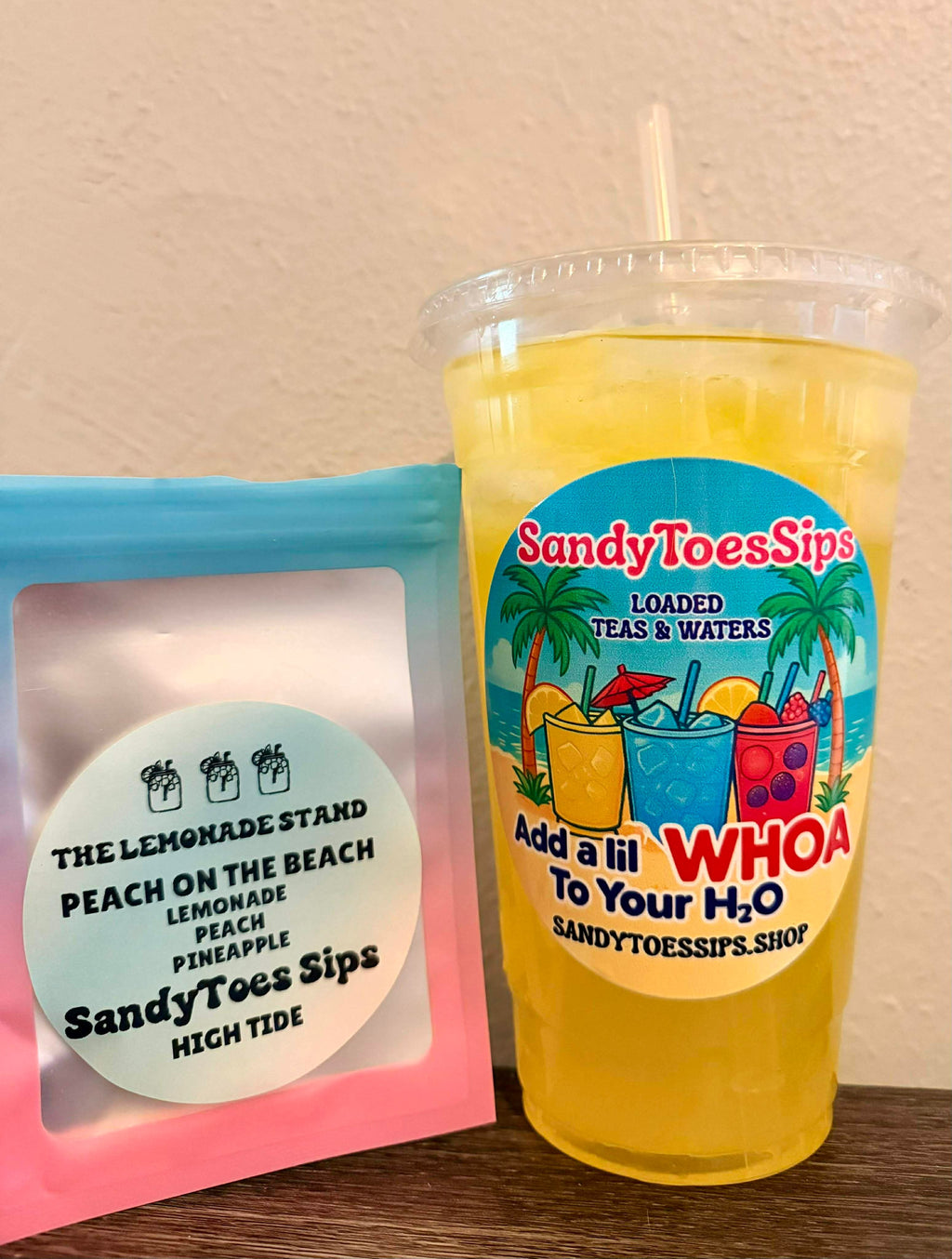 PEACH ON THE BEACH Loaded Tea or Loaded Water Sugar Free Gluten Free