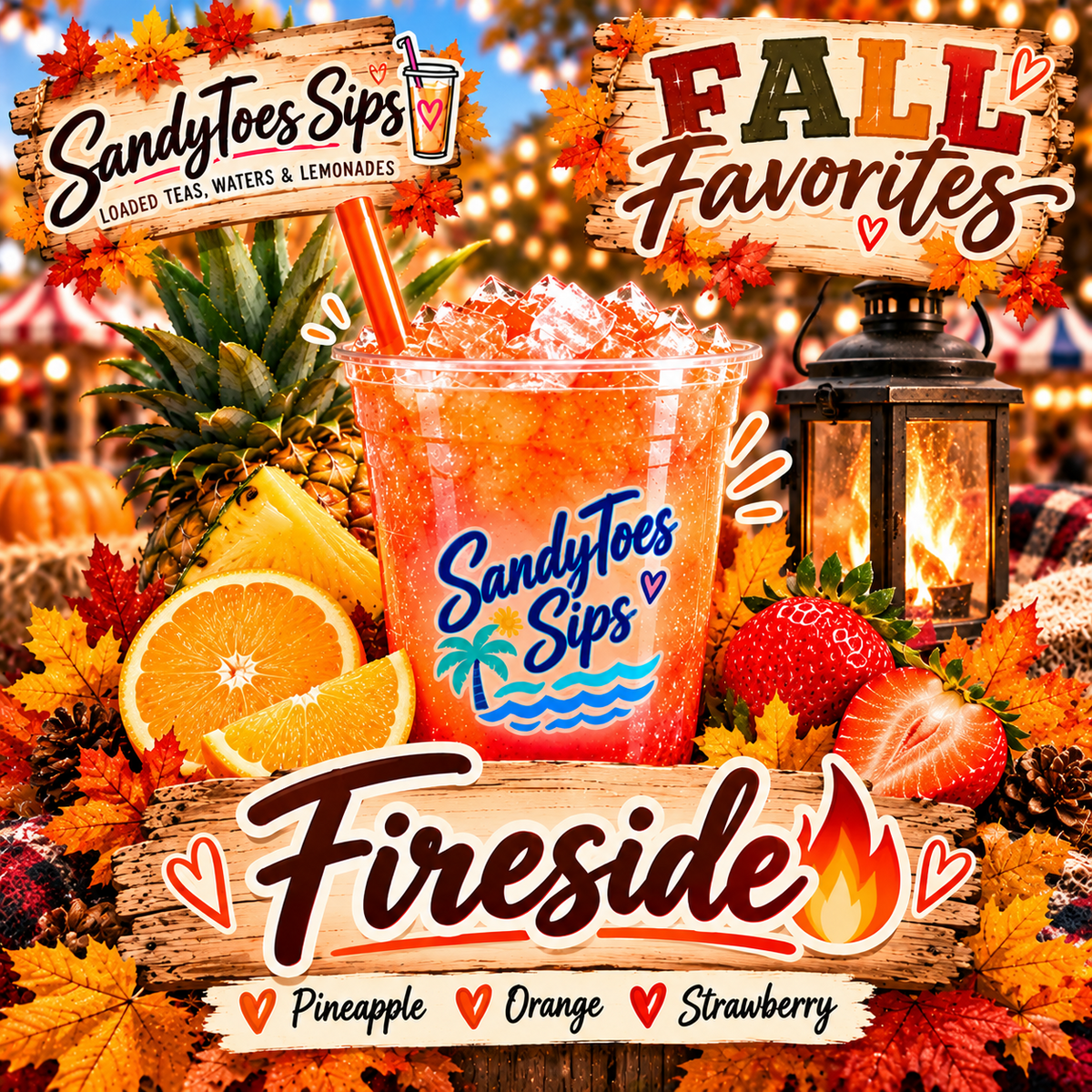 FIRESIDE Loaded Tea or Loaded Water  Sugar Free Gluten Free