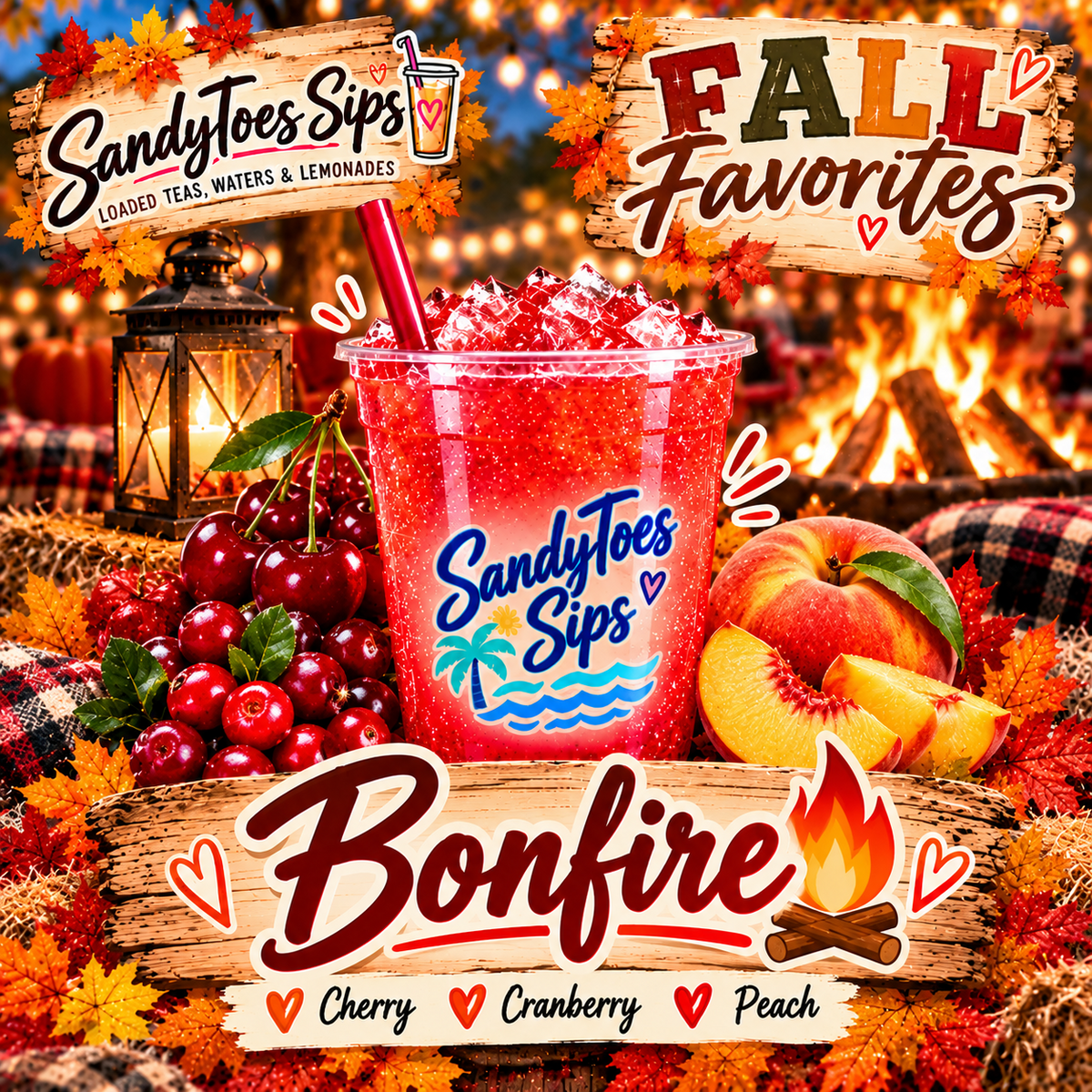 BONFIRE Loaded Tea or Loaded Water  Sugar Free Gluten Free