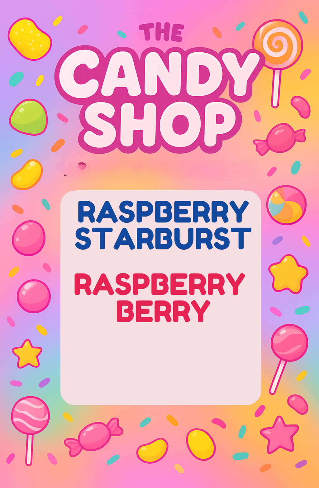 RASPBERRY STARBURST Loaded Tea or Loaded Water  Sugar Free Gluten Free