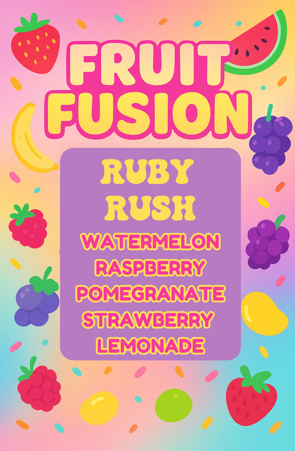 RUBY RUSH Loaded Tea or Loaded Water  Sugar Free Gluten Free